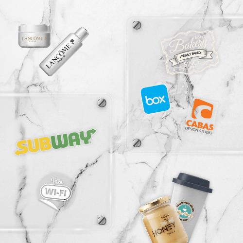 30gsm Clear Vinyl Stickers Gotopress